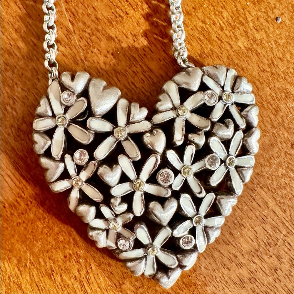 Brighton flower heart necklace